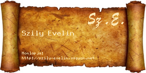 Szily Evelin névjegykártya