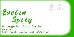 evelin szily business card